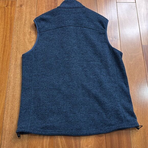 Orvis Men's Classic Fleece Full Zip Sweater Vest Navy Blue Size XL - Picture 4 of 11